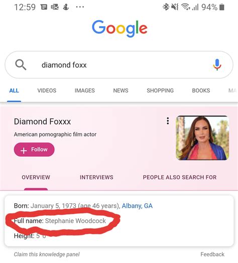 Stephanie Woodcock is a way better pornstar name than Diamond Foxx