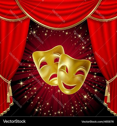 Comedy tragedy mask Royalty Free Vector Image - VectorStock