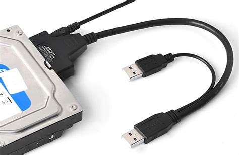 Адаптер - переходник - кабель SATA - 2x USB2.0 для жесткого диска SSD ...