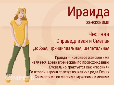 Значение имени Ираида: происхождение, характер и судьба.