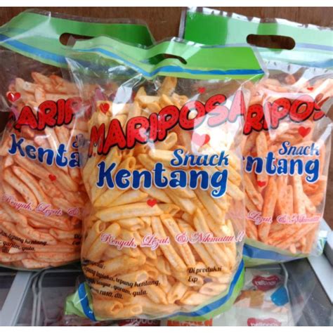 jual snack kentang mariposa gr  snack kentang rasa balado original