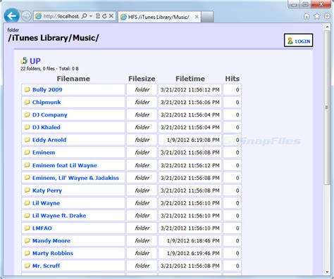 HFS - HTTP File Server screenshot and download at SnapFiles.com