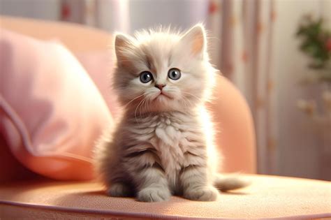 premium photo view  cute adorable kitten