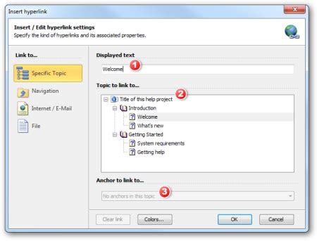 link   specific topic