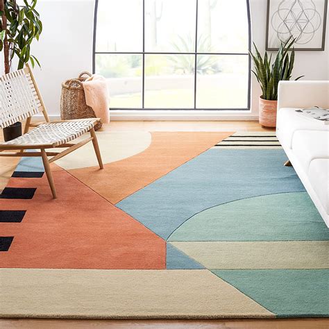 geometric abstract center rugs for living room large scale pattern ...
