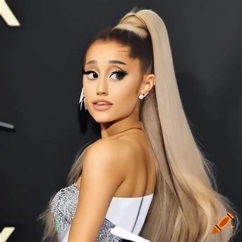 Blonde-haired ariana grande on Craiyon