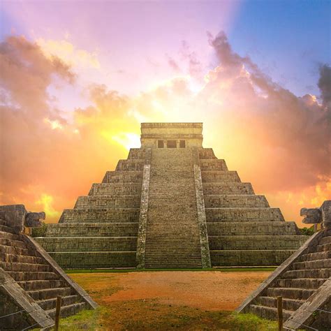 Aztec Pyramids Drawings