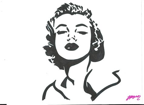 Marilyn Monroe Stencil by saiyan-14 on DeviantArt