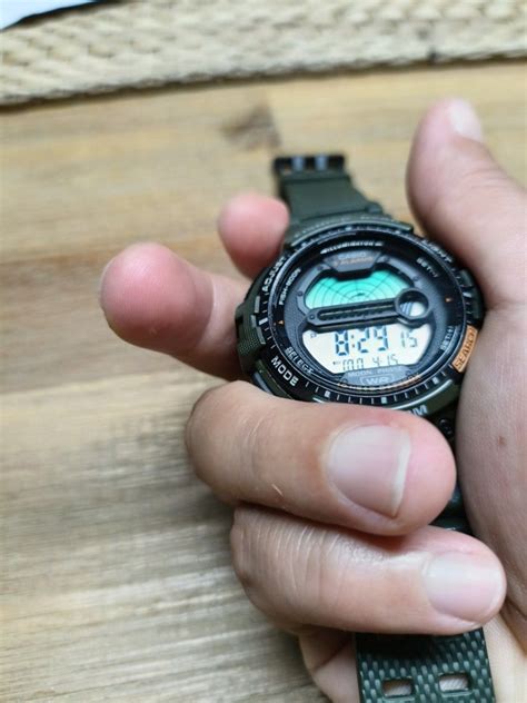 Casio fishing gear water resistant watch/ 10 years battery / can ...