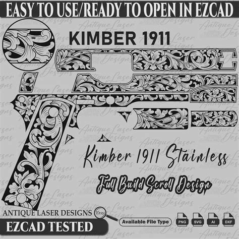 Kimber 1911 Stainless Scroll Design, Kimber 1911 Stainless Scroll