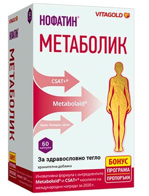 Нофатин Метаболик, Nofatin Metabolic 60 капсули на ТОП цена - Аптеки Афиа