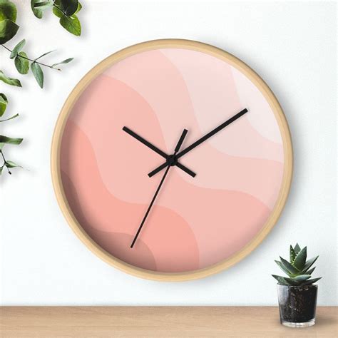 Blush pink wall clock modern boho room decor nursery room clock ...