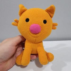 Sago Mini Plush Jinja Orange Cat 9 Toy Sitting Pink Nose Kitten Kitty Lovey - Etsy