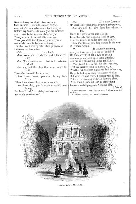 Charles Knight (ed.), The Merchant of Venice, Illustration #23