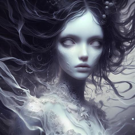 premium ai image  beautiful dark bride  agony