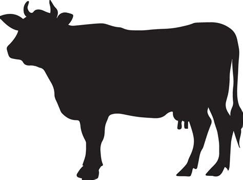 Cattle vector silhouette illustration black color 27687268 Vector Art ...