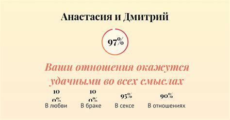 Совместимость имен Анастасия и Дмитрий в любви, браке, сексе ...