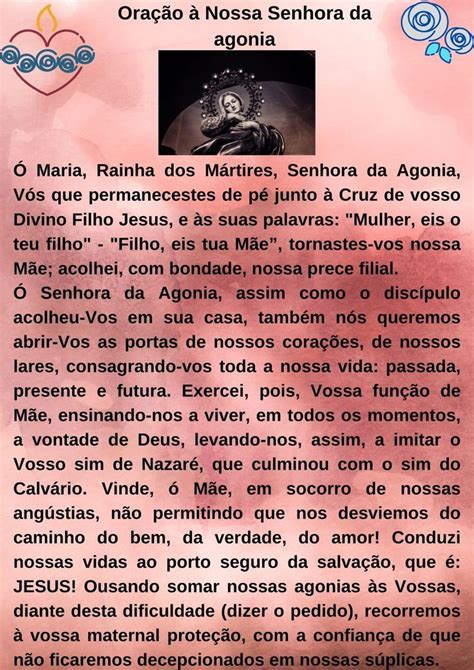 Reza Da Agonia Para O Amor Voltar - Oração Nossa Senhora da Agonia | Blessed mother mary, Blessed mother ...