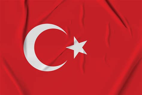 Turkey flag illustration with official proportion, vector background of ...