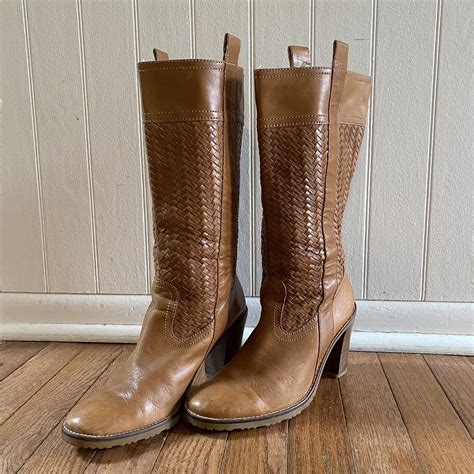 Vintage Cole Haan brown leather boots size 6.5... - Depop