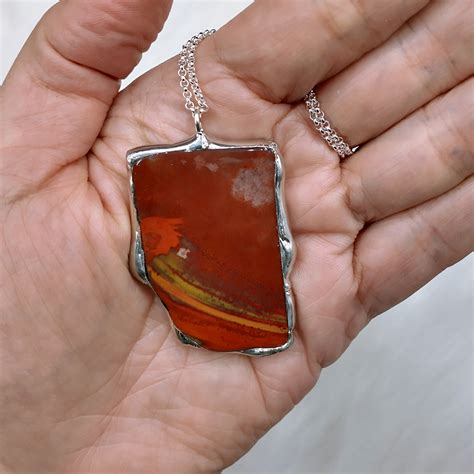 red agate necklace galeforce design jewelry