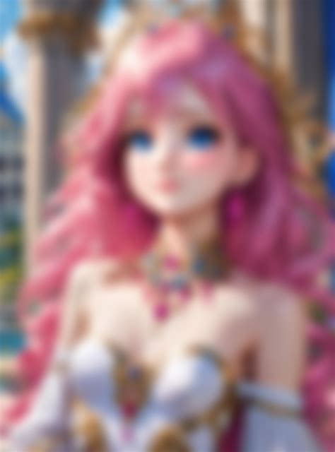 Princess Blossom - White + Gold Dress in Castle by AIGirlGallery on