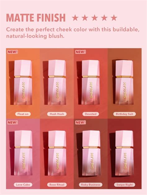 SHEGLAM Color Bloom Liquid Blush Matte Finish-Hush Hush Gel Cream Blush ...