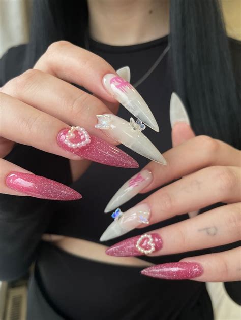 Ногти с фигурками | Gel nails, Heart nails, Nail designs