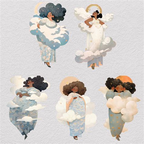 Vintage Chubby Goddess Clipart Bundle, Queen of Halloween, Vintage