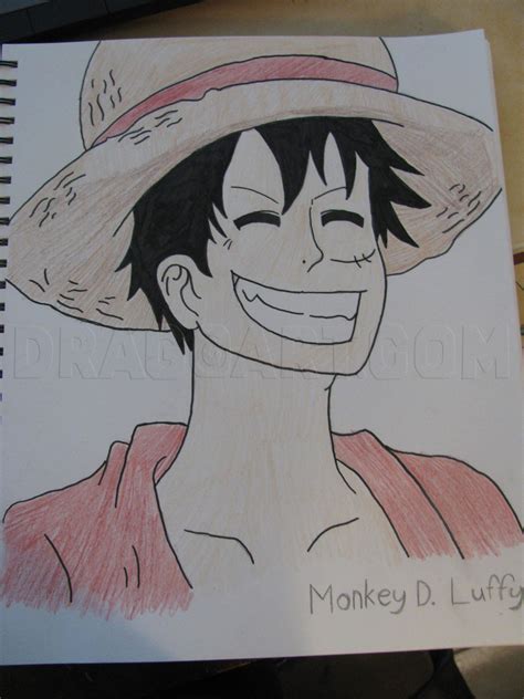 how to draw monkey d luffy 8
