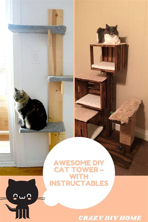DIY Cat Tower Ideas | Cat diy, Diy cat tower, Pet diy projects