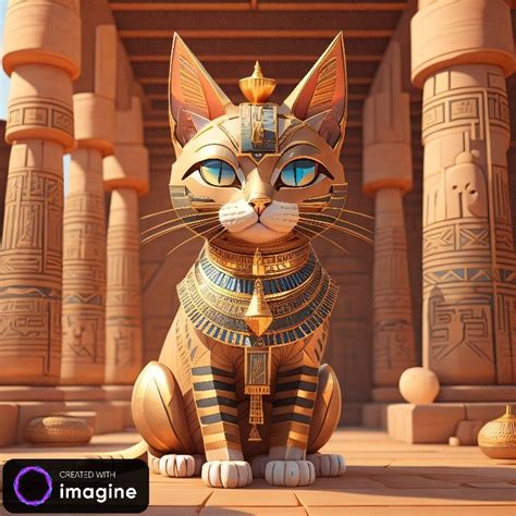 Ancient Egyptian Royal Cat Art