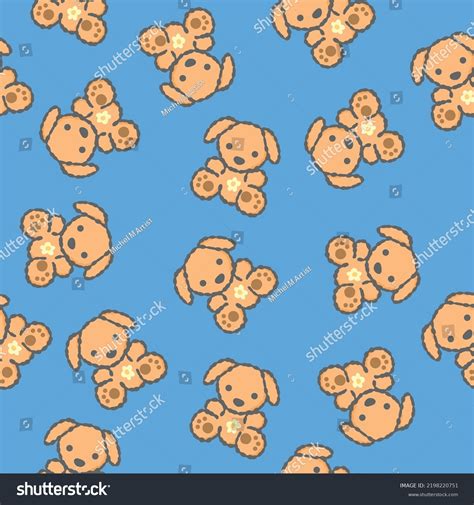 Cute Teddy Dog Kids Cartoon Kids Stock Vector (Royalty Free) 2198220751