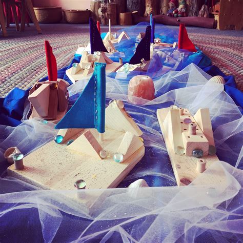 Boats made by the children Waldorf Kindergarten, Handwork, Boats, Made ...