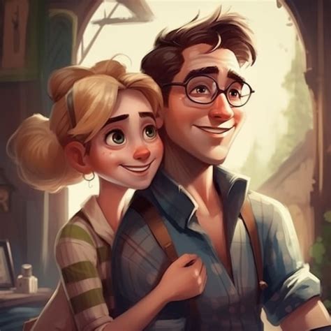 Draw you amazing portrait in disney cartoon couple style by Westlaggin ...