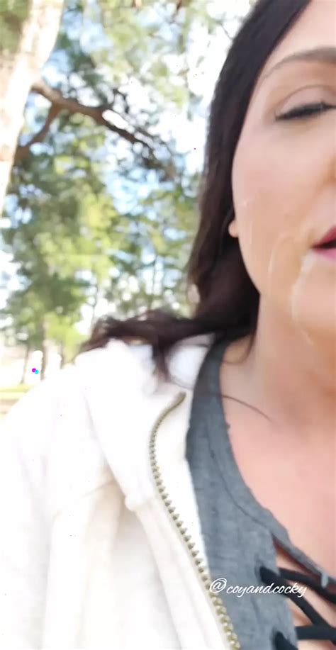 Stranger Public Blowjob and Cum Walk: Face Fetish Porn feat. CoyWilder