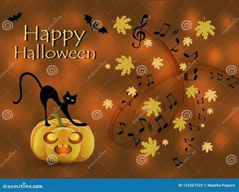 musical abstract background  halloween stock illustration