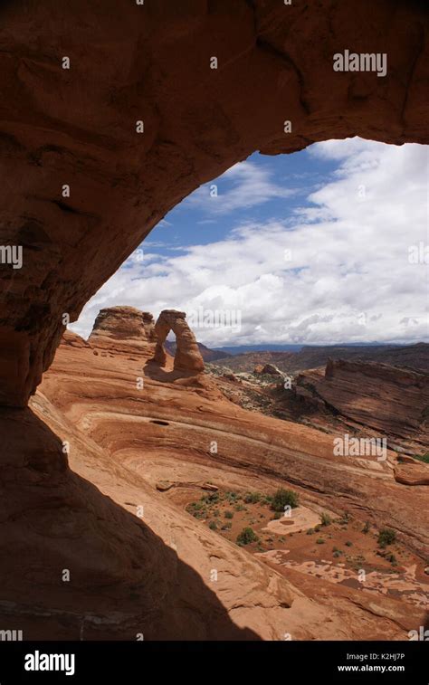 Delicate Arch Through a Arch Stock Photo - Alamy