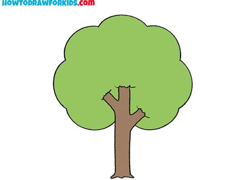 How to Draw a Simple Tree - Easy Drawing Tutorial For Kids