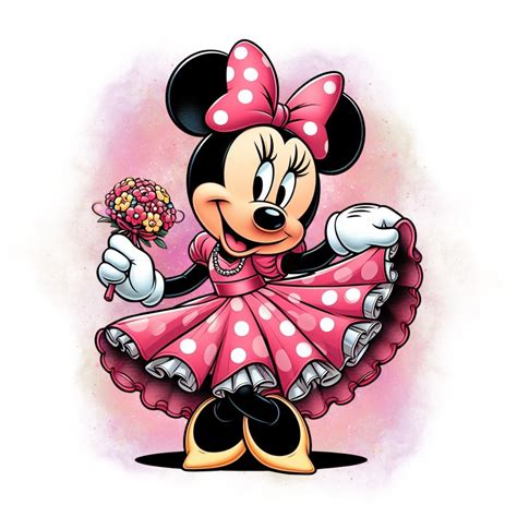 Minnie Mouse Prom Design, Cute Minnie Mouse Png Clipart, Minnie Mouse