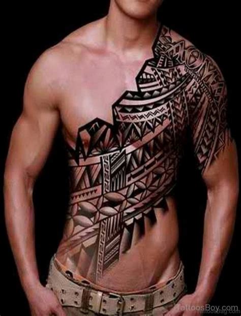 61 Stylish Tribal Tattoos On Chest - Tattoo Designs – TattoosBag.com