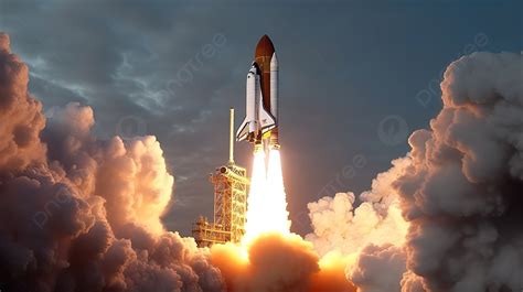 World View Of A Space Shuttle Launch 3d Rendered Background, Digital ...