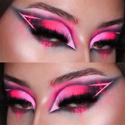 Neon Makeup Ideas | Neon makeup, Creative eye makeup, Pink eye makeup