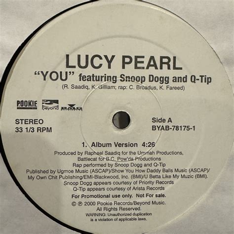 Lucy Pearl feat. Q-Tip & Snoop Dogg - You (12'') (キレイ！！) - FATMAN RECORDS