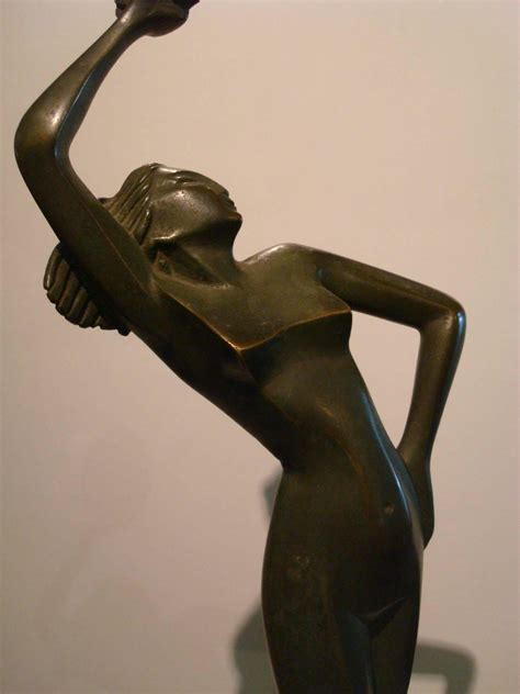Art Deco Figure Nude Woman Dancer Bronze Sculpture - Italy For Sale at
