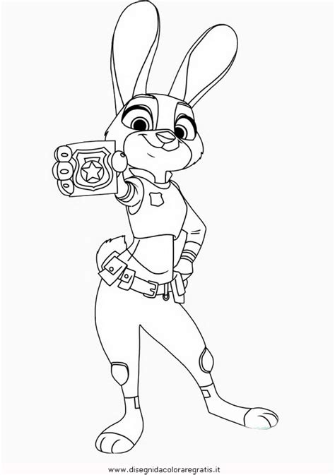 Disegno zootropolis-24: personaggio cartone animato da colorare