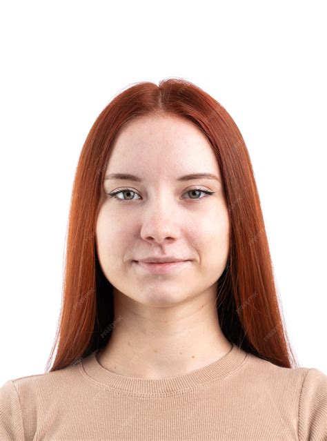 biometric passport photo  attractive female natural  healthy skin