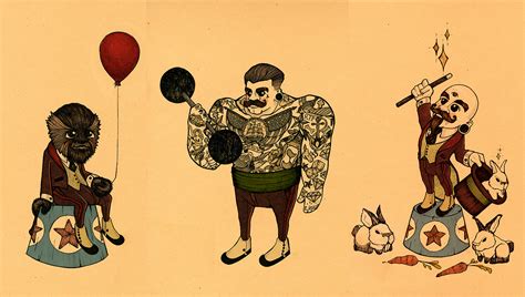 character design freak show behance