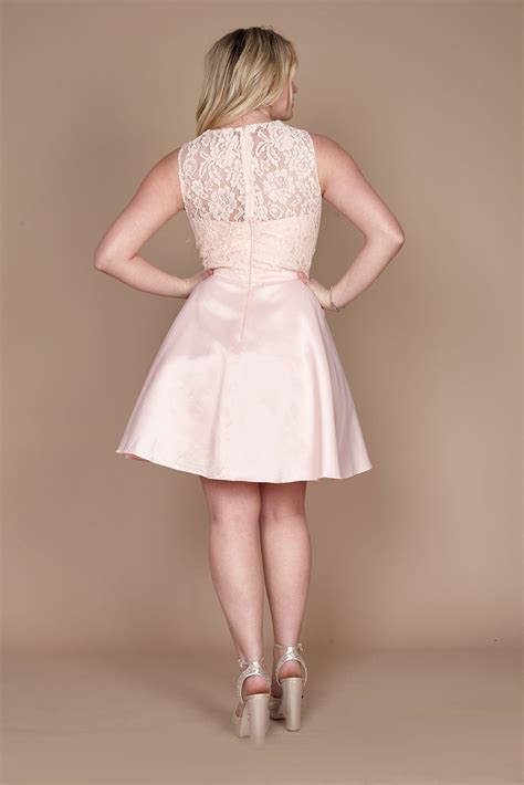 Blush Sleeveless Short Homecoming Dress - Formal Dresses & Gowns