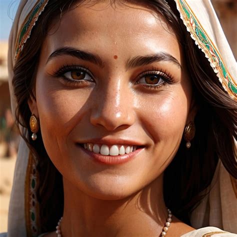 Premium Photo | Algerian woman from Algeria typical national citizen